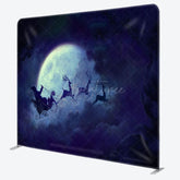 Aperturee - Aperturee Santa Dark Cloud Moon Christmas Pillow Cover Backdrop